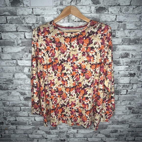 croft & barrow Tops - EUC Croft & Barrow Multicolor Floral Blouse Size 1X